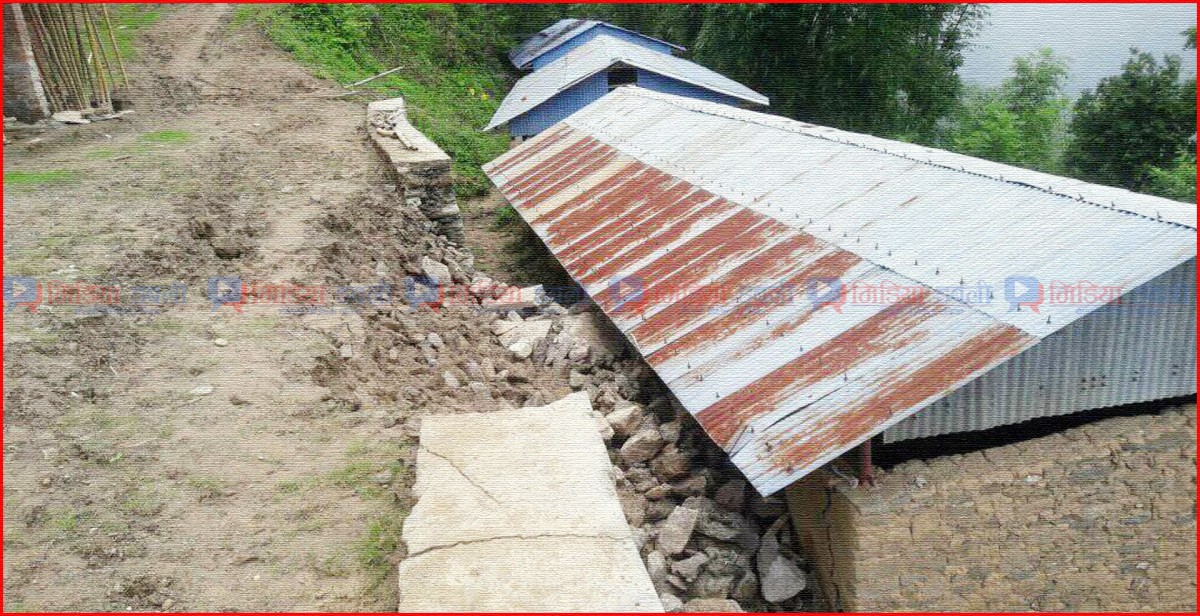 प्रदेश पुर्वाधार विकास कोष : १० लाखको विद्यालयको पर्खाल ११ दिनमै भत्कियो