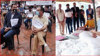 ‘ईनफ ईज ईनफ’ अभियानका युवाहरूले गरेको धर्नालाई  लाई साथ् दिन पुगे कांग्रेस नेताहरु