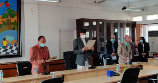 कांग्रेस सांसद पाण्डेले लिए सपथ