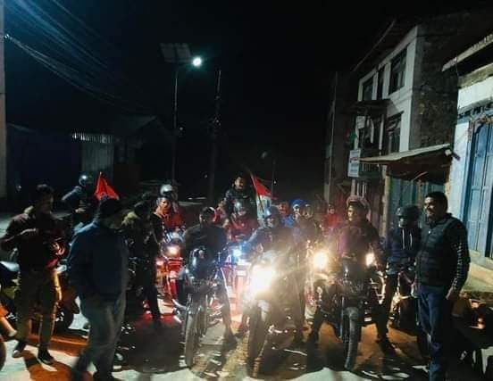 नेविसंघ जुर्मुराउँदा ओली सरकारविरुद्ध सिट्ठी जुलुस