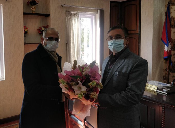 ऊर्जामन्त्री रायमाझी र भारतीय राजदूत क्वात्राबीच भेटवार्ता