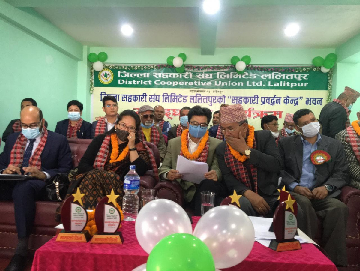 सहकारी प्रबद्र्घन केन्द्र ललितपुरको नयाँ भवन भारतीय दूतावासका नियोग उपप्रमुखद्वारा उद्घाटन
