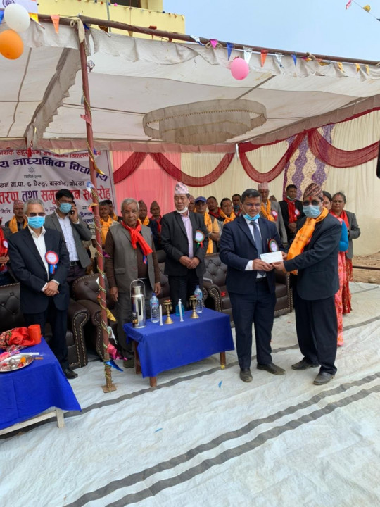 भारतको ४ करोड बढी सहयोगमा बन्यो गोरखाको हिमालय माविको भवन