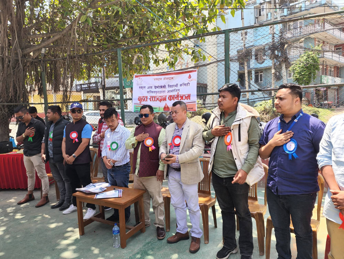 जावलाखेलमा रक्तदान कार्यक्रम सम्पन्न, कांग्रेसका लोकप्रिय नेता महर्जनले गरे उद्घाटन