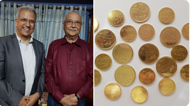 ओलीले ३१ रुपैयाँको सिक्का उपहार दिएपछि रवीन्द्र मिश्र दंग