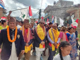 ललितपुर–१ मा उदय शम्सेरले गराए उम्मेदवारी दर्ता, प्रदेशमा महर्जन र दाहालको उम्मेदवारी 