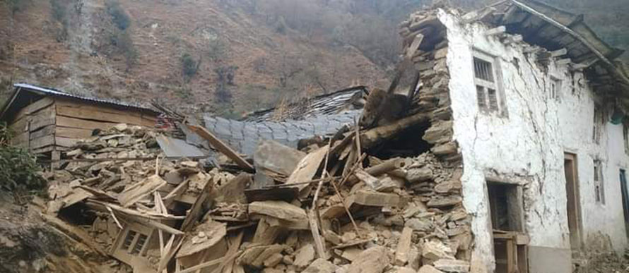 भूकम्पमा परेर बाजुरामा एक जनाको मृत्यु 