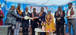 भारत सरकारको अनुदान सहयोगमा निर्माण गरिएको  श्री विष्णुदेवी माध्यमिक विद्यालयको भवनको उद्घाटन