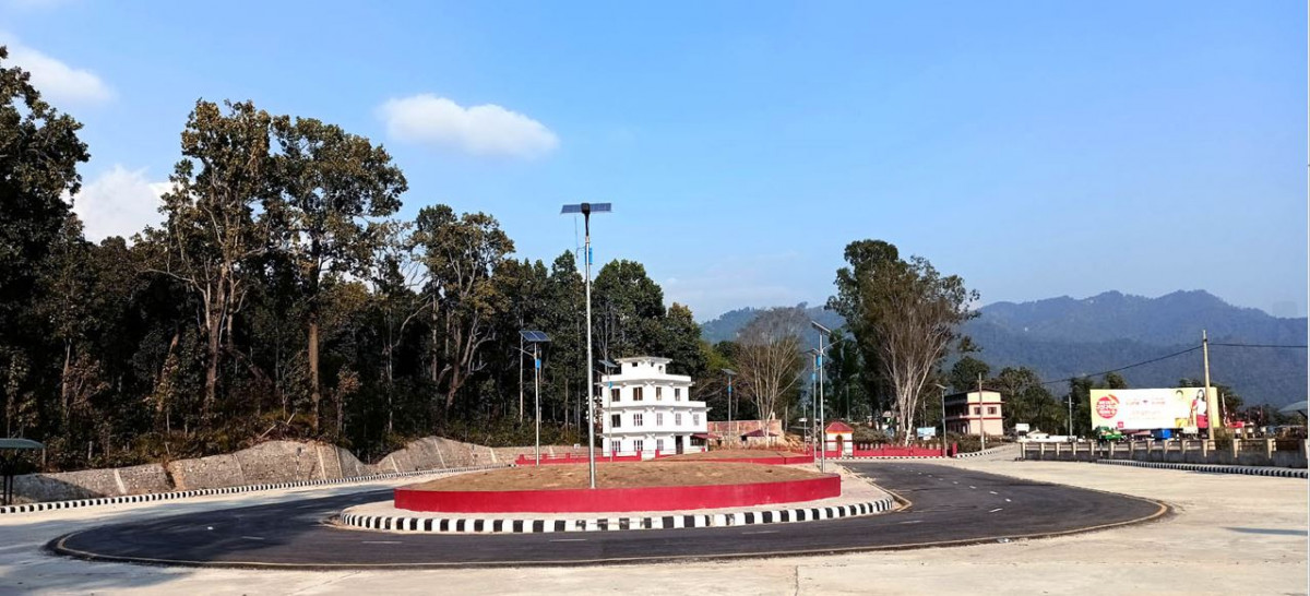 सिन्धुलीको भिमानमा  एक सय वटा वस पार्किङ गर्न मिल्ने बसपार्क निर्माण