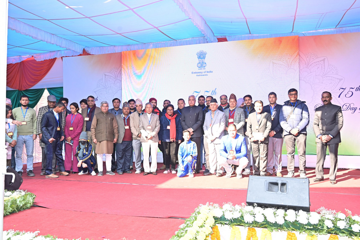 भारतीय दूतावासमा गणतन्त्र दिवस, मृतक सैनिकका परिवारलाई आर्थिक सहयोग प्रदान