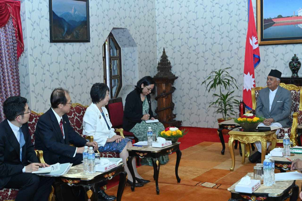 राष्ट्रपतिसँग जापानी विदेशमन्त्रीको शिष्टाचार भेट