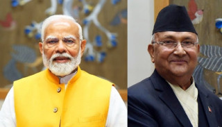 प्रधानमन्त्री ओली र मोदीबीच भेटवार्ता हुदै