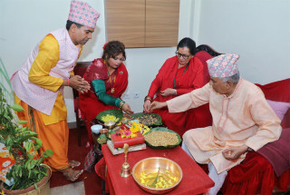 राष्ट्रपति पौडेलले शीतल निवासमा राखे जमरा