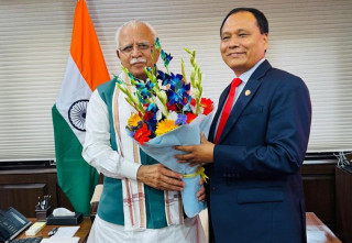 ऊर्जा सहकार्य र विद्युत् व्यापारबारे मन्त्री घिसिङ र भारतीय समकक्षी खट्टरबिच छलफल