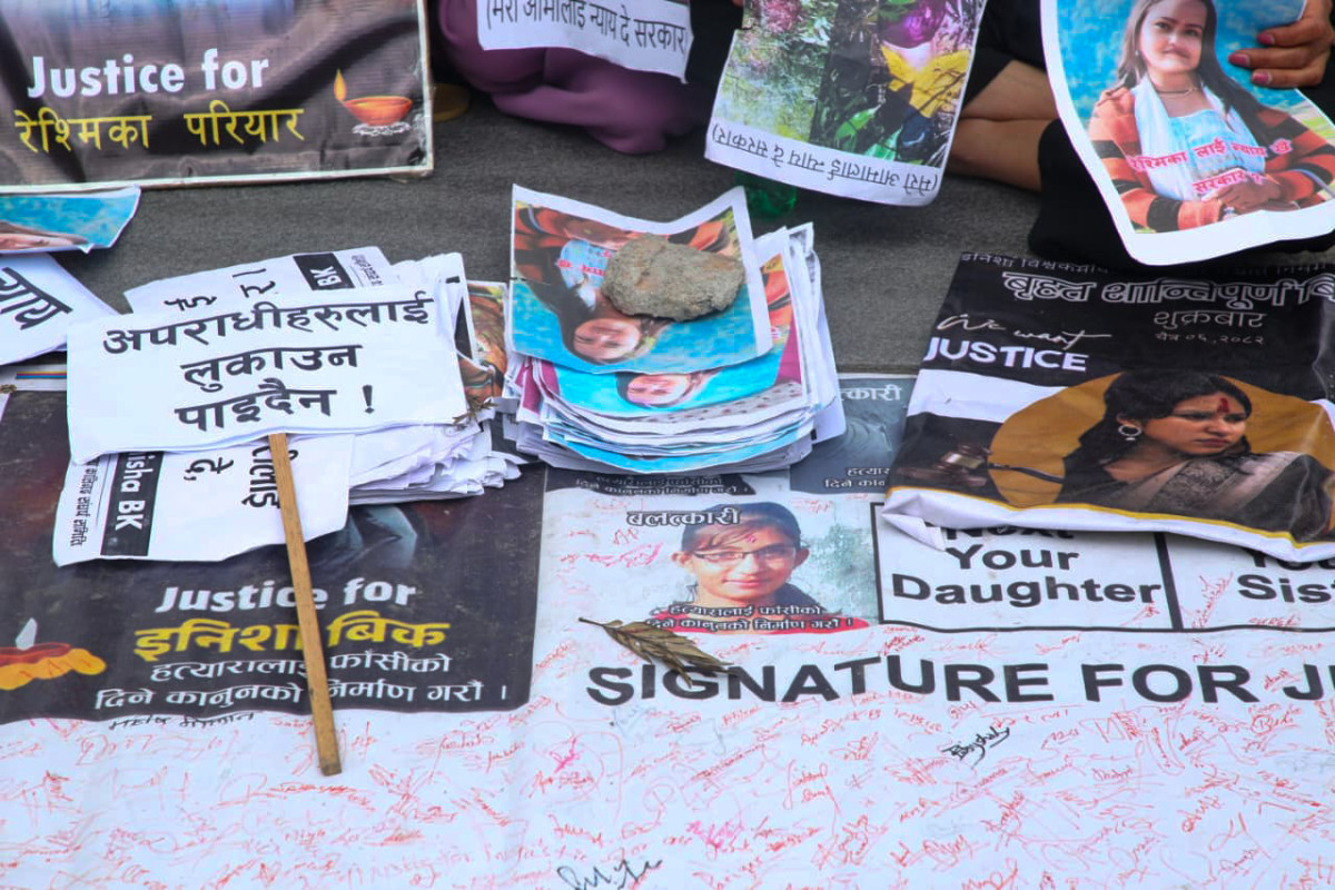 इनिशा विकको न्याय माग्दै माइतीघरमा हस्ताक्षर अभियान